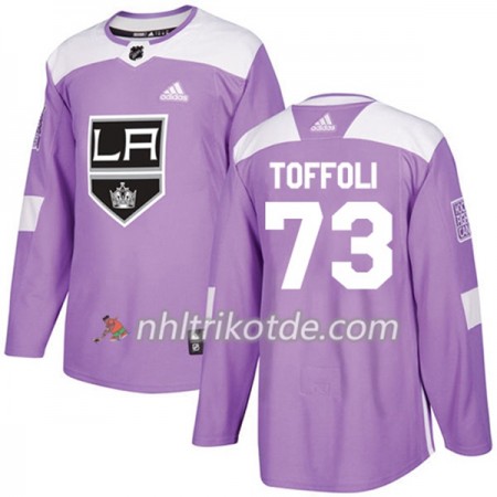 Los Angeles Kings Trikot Tyler Toffoli 73 Adidas 2017-2018 Lila Fights Cancer Practice Authentic - Herren